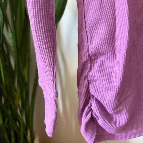 Maternity Shirt in Pink/Purple Jersey Material with Buttons - Picture 2 of 6